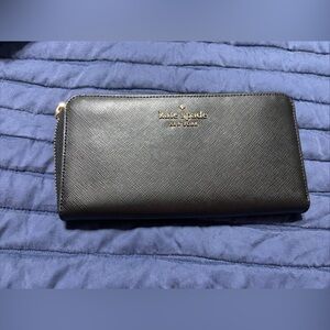 Kate spade full size black leather wallet